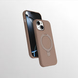 Apple iPhone 15 Kılıf M-safe Şarj Özellikli Standlı Zore Samara Kapak