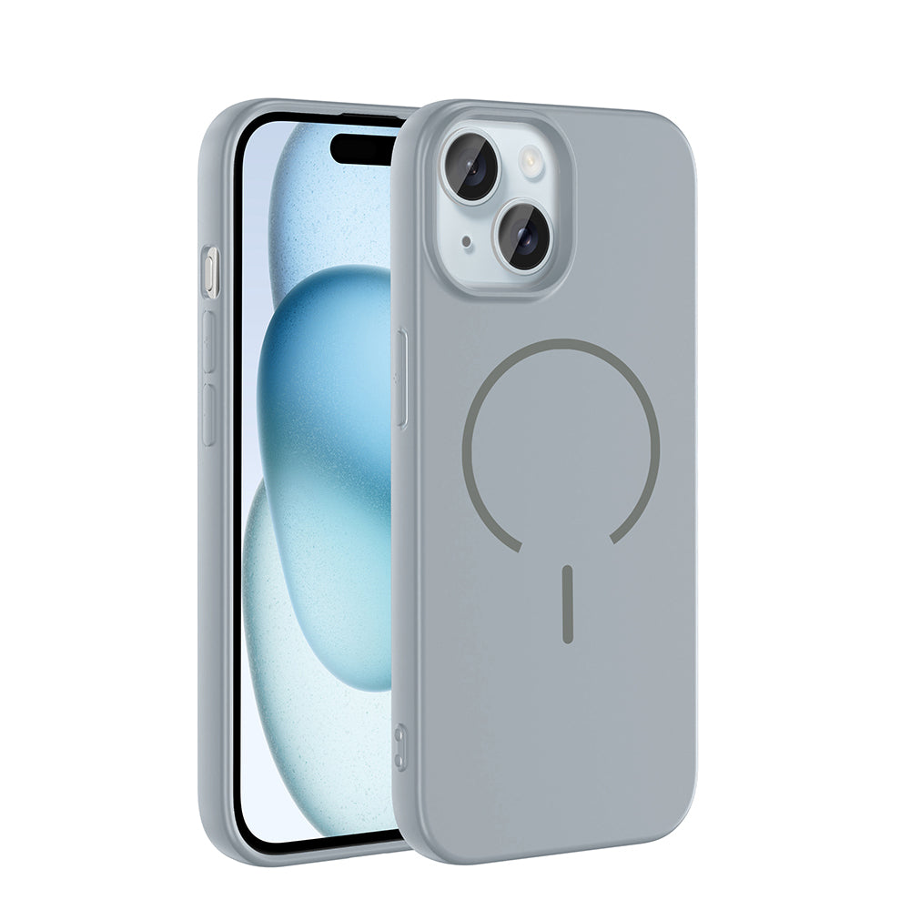 Apple iPhone 15 Kılıf M-safe Şarj Özellikli Zore Meta Kapak