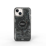 Apple iPhone 15 Kılıf M-safe Şarj Özellikli Desenli Wiwu Mecha Circuit H Serisi Kapak