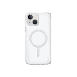 Apple iPhone 15 Kılıf M-safe Şarj Özellikli Simli Magnetik Coehl Glace Kapak