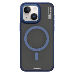 Apple iPhone 15 Kılıf M-safe Şarj Özellikli Youngkit Rock Sand Serisi Kapak