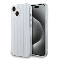 Apple iPhone 15 Kılıf Mercedes Benz Orjinal Lisanslı New Urban 3 IML Baskılı Paralel Çizgi Desenli Kapak