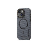 Apple iPhone 15 Kılıf Recci Machinist Serisi M-safe Şarj Özellikli Magnetik Karbon Kapak