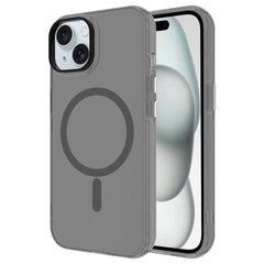Apple iPhone 15 Kılıf Zore M-safe Şarj Özellikli Buzlu Transparan C-Pro Sert Kapak