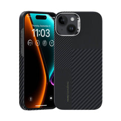 Apple iPhone 15 M-safe Şarj Özellikli Karbon Fiber Benks Montage ArmorAir Kevlar Kapak