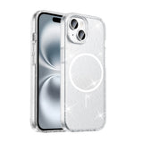 Apple iPhone 15 Plus Kılıf M-safe Şarj Özellikli Parlayan Simli Saydam Renkli Zore Maris Kapak