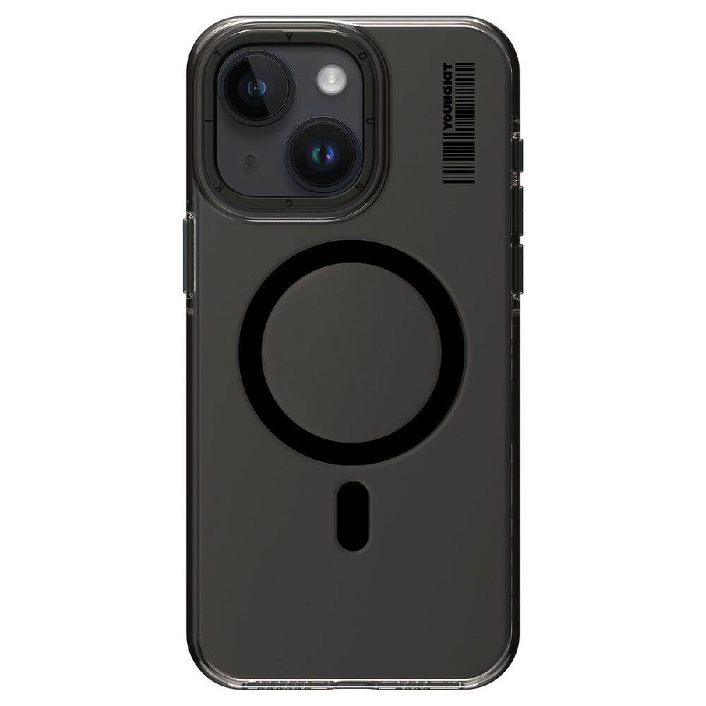 Apple iPhone 15 Plus Kılıf M-safe Şarj Özellikli Şeffaf Youngkit Crystal Shield Serisi Kapak