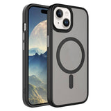 Apple iPhone 15 Plus Kılıf Mat Arka Yüzey Wireless Şarj Özellikli Zore Flet M-safe Kapak