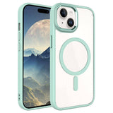 Apple iPhone 15 Plus Kılıf Wireless Şarj Özellikli Zore Krom M-safe Silikon Kapak