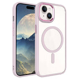 Apple iPhone 15 Plus Kılıf Wireless Şarj Özellikli Zore Krom M-safe Silikon Kapak