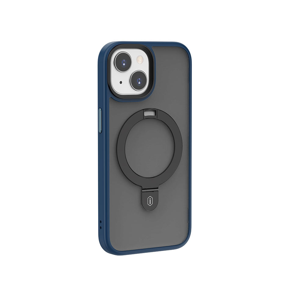 Apple iPhone 15 Plus Kılıf Wiwu ZMM-010 M-safe Şarj Özellikli Mat Arka Yüzey Standlı Kapak