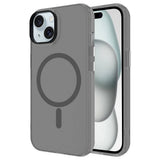 Apple iPhone 15 Plus Kılıf Zore M-safe Şarj Özellikli Buzlu Transparan C-Pro Sert Kapak