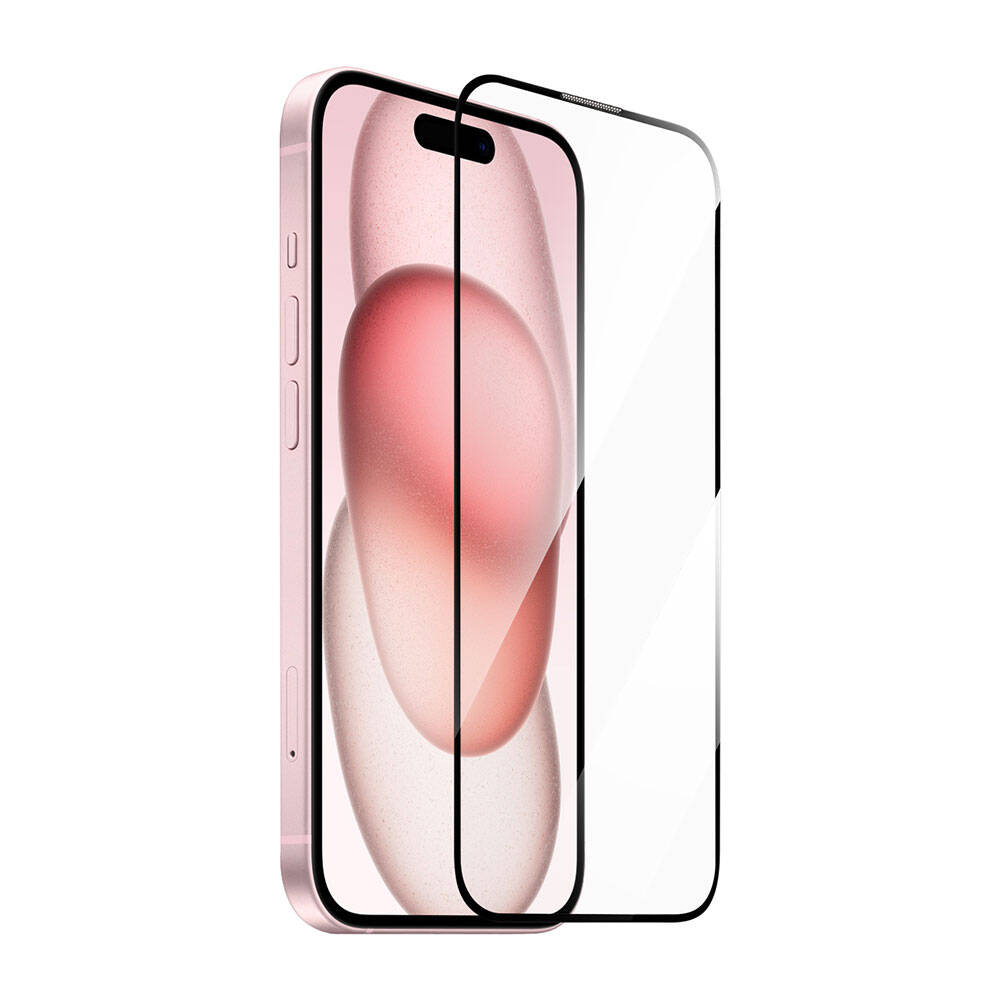Apple iPhone 15 Plus Wiwu GT-008 Polimer Oleofobik Kaplama Şeffaf Pürüzsüz Temperli Cam Ekran Koruyucu 10'lu Paket