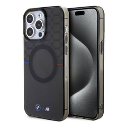 Apple iPhone 15 Pro Kılıf BMW M-safe Şarj Özellikli Transparan M Dizayn Orjinal Lisanslı Kapak
