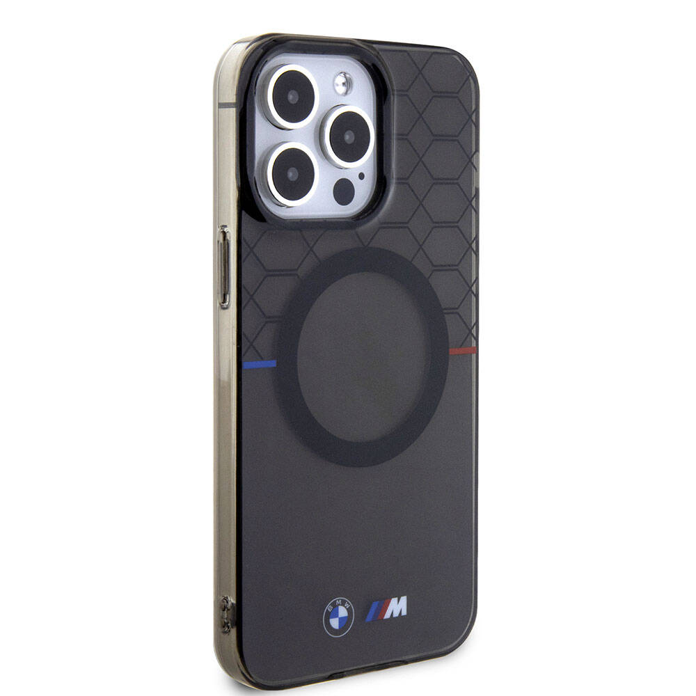 Apple iPhone 15 Pro Kılıf BMW M-safe Şarj Özellikli Transparan M Dizayn Orjinal Lisanslı Kapak