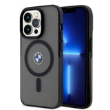 Apple iPhone 15 Pro Kılıf BMW Orjinal Lisanslı M-safe Şarj Özellikli IML Baskı Logolu Buzlu Mat Kapak