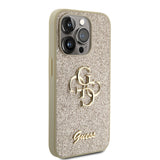 Apple iPhone 15 Pro Kılıf Guess Orjinal Lisanslı 4G Büyük Metal Logolu Glitter Kapak