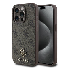 Apple iPhone 15 Pro Kılıf Guess Orjinal Lisanslı M-safe Şarj Özellikli Small 4G Classic Kapak