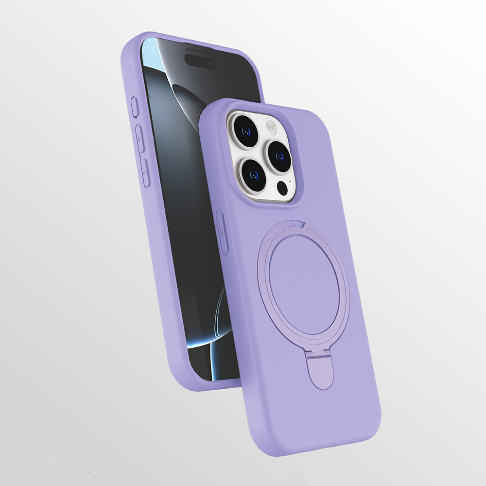 Apple iPhone 15 Pro Kılıf M-safe Şarj Özellikli Standlı Zore Samara Kapak