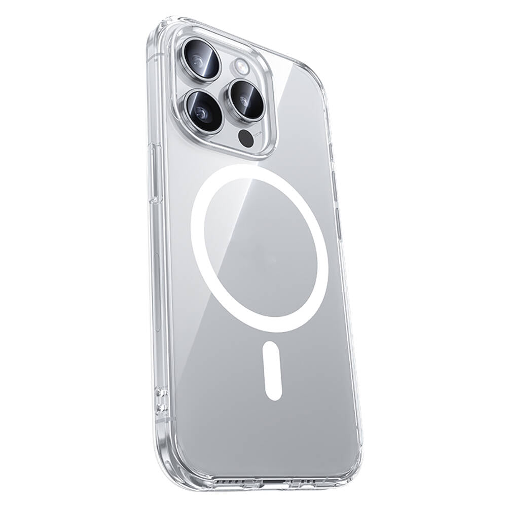 Apple iPhone 15 Pro Kılıf M-safe Şarj Özellikli Airbagli Şeffaf Benks LucentPro Serisi Kapak