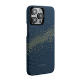 Apple iPhone 15 Pro Kılıf M-safe Şarj Özellikli Aramid Fiber Pitaka Tactile Woven Starpeak Serisi Milky Way Galaxy Kapak