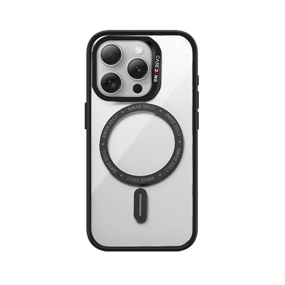 Apple iPhone 15 Pro Kılıf M-safe Şarj Özellikli Casebang Body Frame Kapak