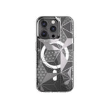 Apple iPhone 15 Pro Kılıf M-safe Şarj Özellikli Çift IMD Baskılı Lisanslı Switcheasy Artist-M Asanoha Kapak
