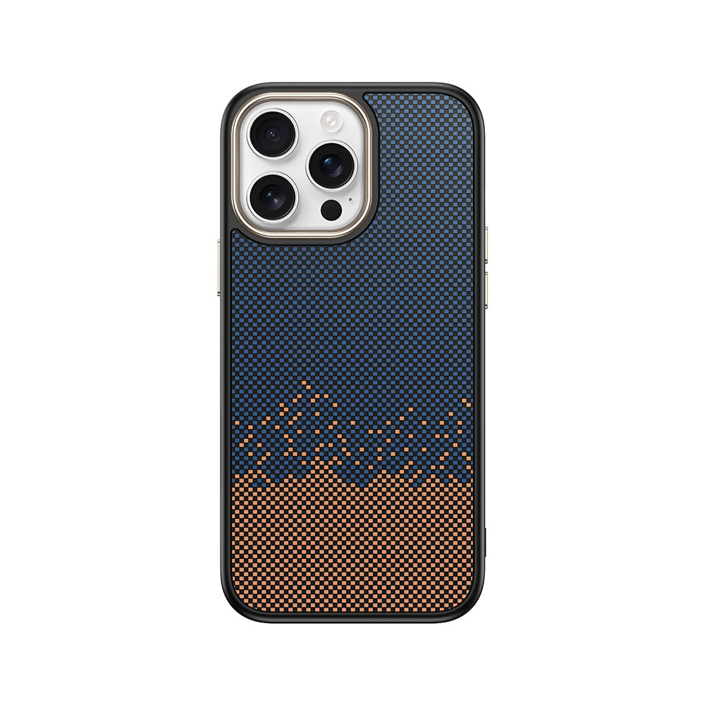 Apple iPhone 15 Pro Kılıf M-safe Şarj Özellikli Karbon Fiber Görünümlü Zore Antina Kapak