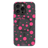 Apple iPhone 15 Pro Kılıf M-safe Şarj Özellikli Polka Dot Desenli Youngkit Spots Serisi Kapak