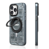 Apple iPhone 15 Pro Kılıf M-safe Şarj Özellikli Youngkit 360° Standlı Technology Serisi Kapak