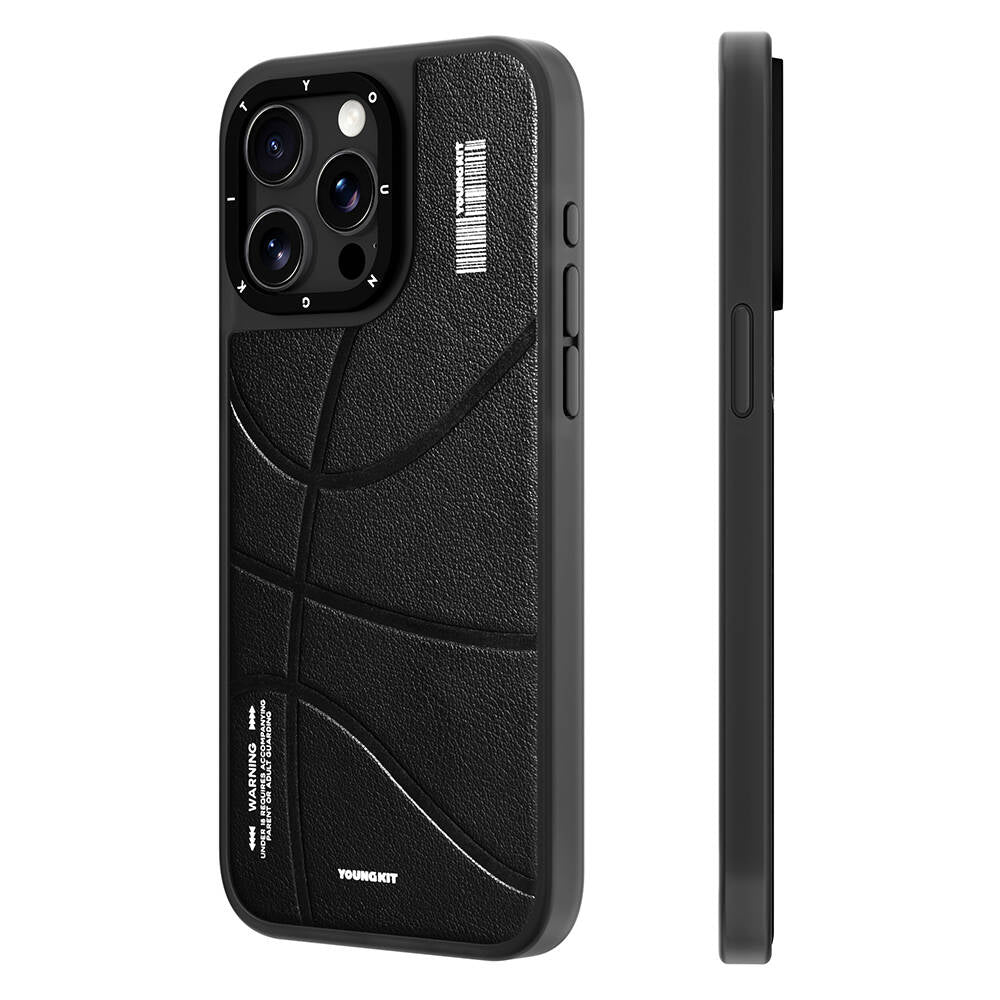 Apple iPhone 15 Pro Kılıf M-safe Şarj Özellikli Youngkit Backboard Serisi Leather Kapak
