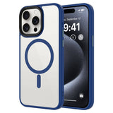 Apple iPhone 15 Pro Kılıf Mat Arka Yüzey Wireless Şarj Özellikli Zore Flet M-safe Kapak