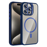 Apple iPhone 15 Pro Kılıf Standlı ve Kamera Lens Hediyeli M-Safe Şarj Özellikli Zore Etro Kapak