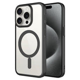 Apple iPhone 15 Pro Kılıf Wireless Şarj Özellikli Sert PC Zore Mat Riksos M-safe Kapak