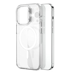 Apple iPhone 15 Pro Kılıf Wiwu BC-022 M-safe Şarj Özellikli Şeffaf Transparan Kapak
