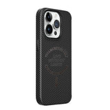 Apple iPhone 15 Pro Kılıf Wiwu LCC-107 Karbon Fiber M-safe Şarj Özellikli Kamera Korumalı Kabon Kapak