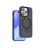 Apple iPhone 15 Pro Max Kılıf Wiwu ZMM-010 M-safe Şarj Özellikli Mat Arka Yüzey Standlı Kapak