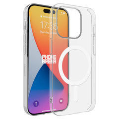 Apple iPhone 15 Pro Kılıf Zore M-safe Şarj Özellikli Şeffaf Tek Kamera Çerçeveli Porto Kapak