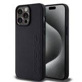 Apple iPhone 15 Pro Max Kılıf AMG Orjinal Lisanslı M-safe Şarj Özellikli Deri Sıcak Damgalı Kapak