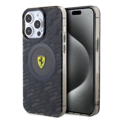 Apple iPhone 15 Pro Max Kılıf Ferrari Orjinal Lisanslı M-safe Şarj Özellikli Multi SF Kapak
