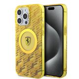 Apple iPhone 15 Pro Max Kılıf Ferrari Orjinal Lisanslı M-safe Şarj Özellikli Multi SF Kapak