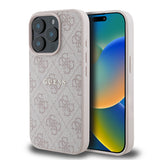 Apple iPhone 15 Pro Max Kılıf Guess Orjinal Lisanslı M-safe Şarj Özellikli 4G Desen Yazı Logolu Kapak
