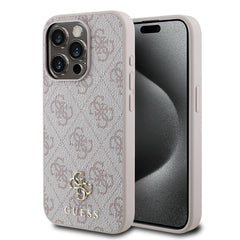 Apple iPhone 15 Pro Max Kılıf Guess Orjinal Lisanslı M-safe Şarj Özellikli Small 4G Classic Kapak