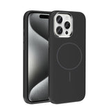 Apple iPhone 15 Pro Max Kılıf M-Safe Şarj Özellikli Metal Kamera Çerçeveli Zore Edi Silikon Kapak