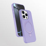 Apple iPhone 15 Pro Max Kılıf M-safe Şarj Özellikli Standlı Zore Samara Kapak