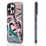 Apple iPhone 15 Pro Max Kılıf M-safe Şarj Özellikli Airbagli Çift Katmanlı Youngkit Flipped Serisi Kapak