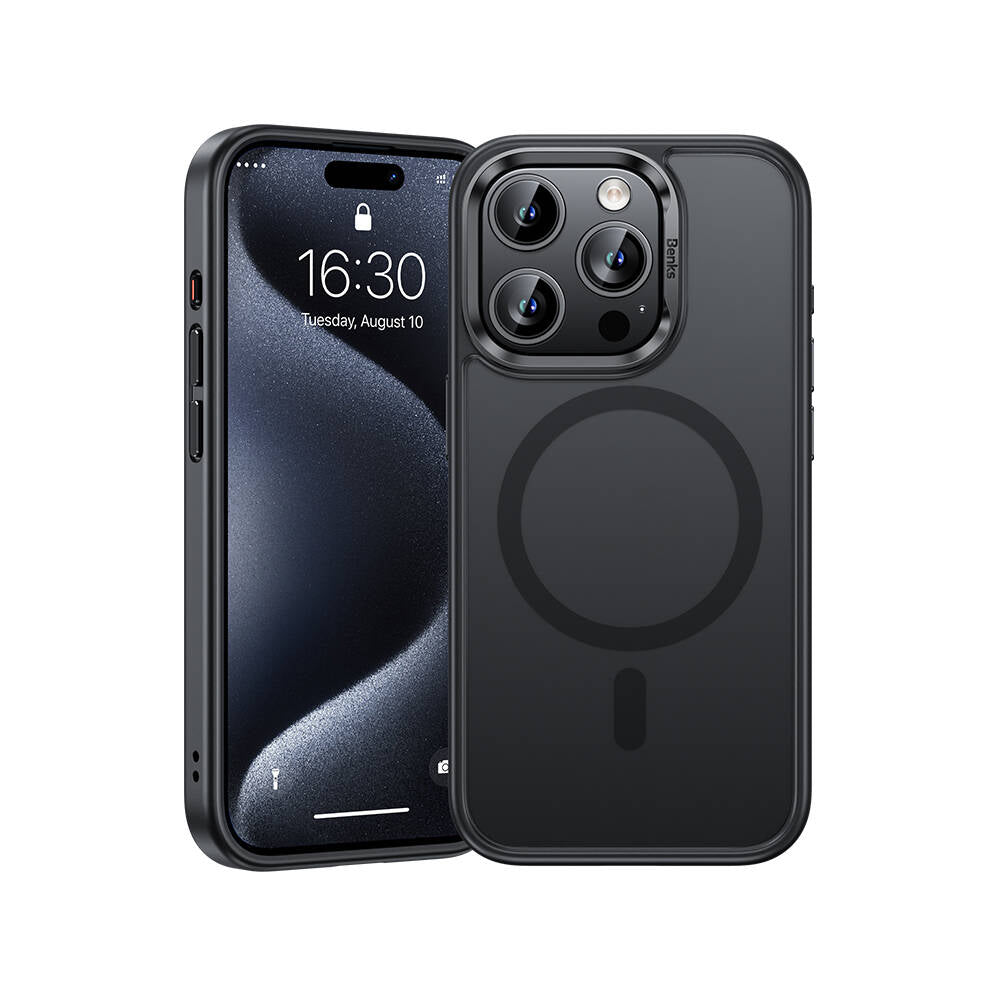 Apple iPhone 15 Pro Max Kılıf M-safe Şarj Özellikli Benks Mist Protective Kapak