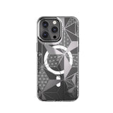 Apple iPhone 15 Pro Max Kılıf M-safe Şarj Özellikli Çift IMD Baskılı Lisanslı Switcheasy Artist-M Asanoha Kapak