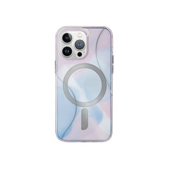 Apple iPhone 15 Pro Max Kılıf M-safe Şarj Özellikli Dalgalı Çizgi Desenli Coehl Palette Kapak