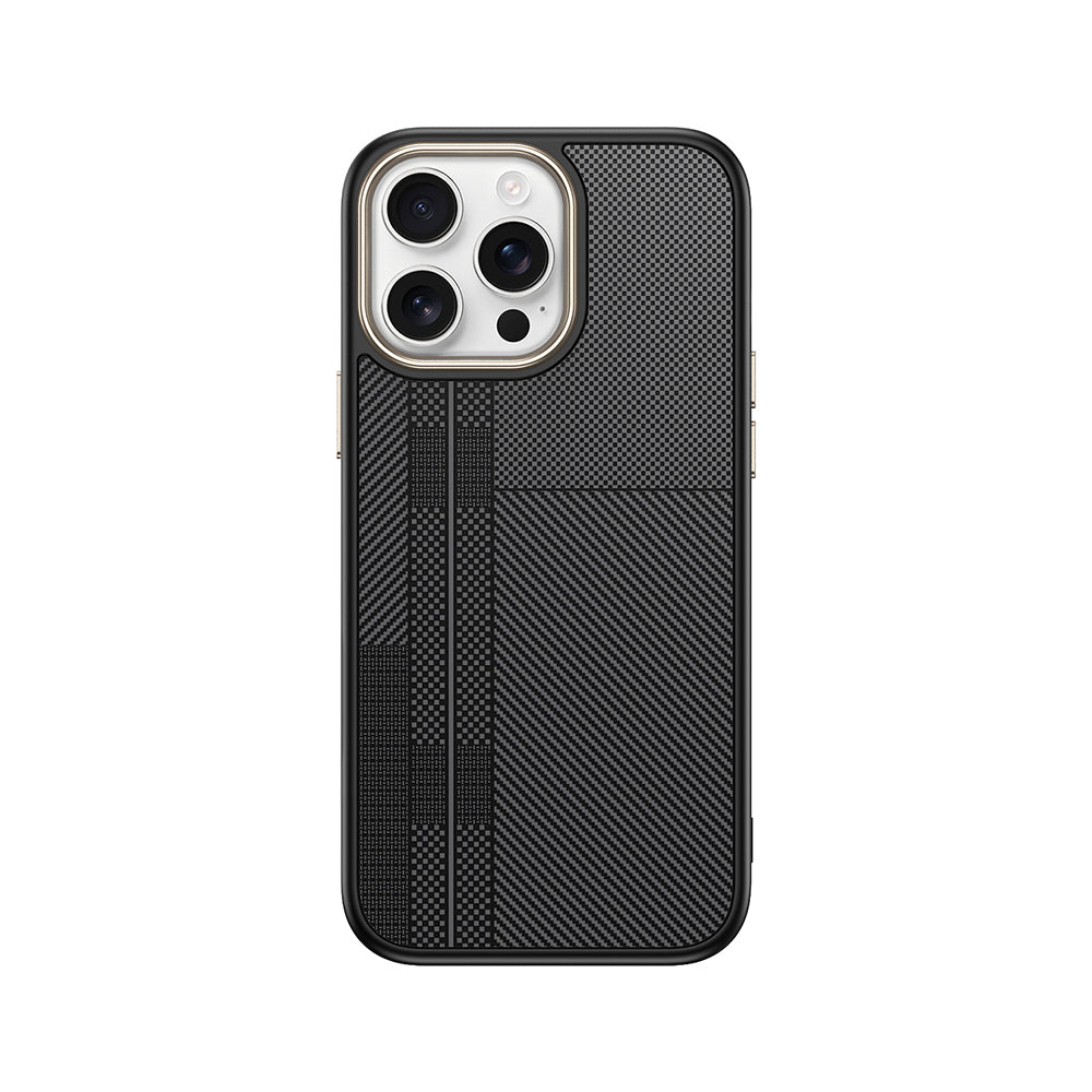 Apple iPhone 15 Pro Max Kılıf M-safe Şarj Özellikli Karbon Fiber Görünümlü Zore Antina Kapak
